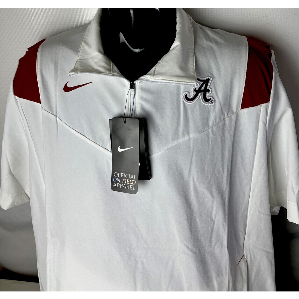 Nike Onfield Alabama Crimson Tide Windbreaker S/S Sideline Vented Logo L NEW